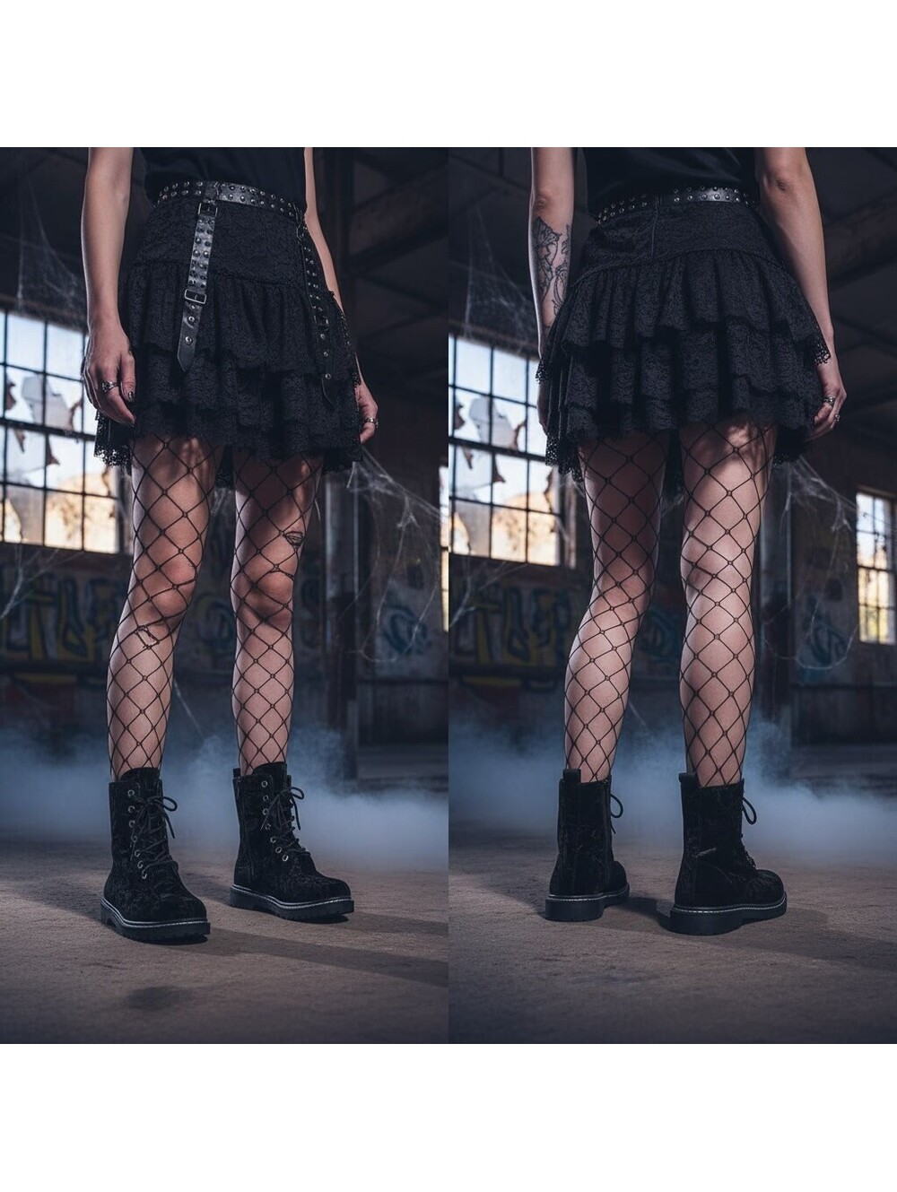 1599 - Torrid Black Velvet Lace-Up Combat Boots with Side Zipper, Size 10W